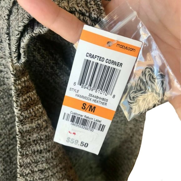 Style & Co Knit Scoop Neck Poncho Sweater NWT 🟡 - Picture 7 of 7